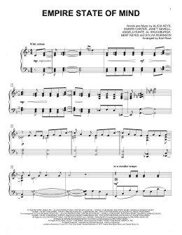 page one of Empire State Of Mind (Piano Solo)