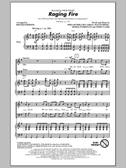 page one of Raging Fire (SATB Choir)