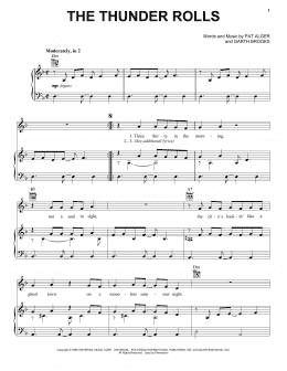 page one of The Thunder Rolls (Piano, Vocal & Guitar Chords (Right-Hand Melody))