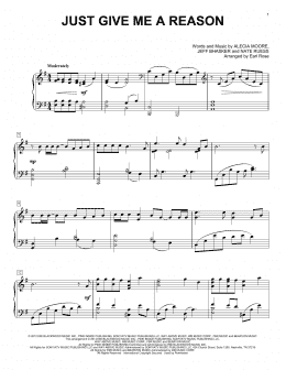 page one of Just Give Me A Reason (Piano Solo)
