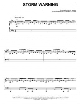 page one of Storm Warning (Piano, Vocal & Guitar Chords (Right-Hand Melody))