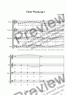 page one of Choir Warm-up #1