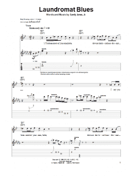 page one of Laundromat Blues (Guitar Tab (Single Guitar))