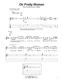 page one of Oh Pretty Woman (Guitar Tab (Single Guitar))