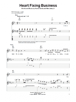 page one of Heart Fixing Business (Guitar Tab (Single Guitar))