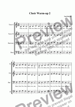 page one of Choir Warm-up #2