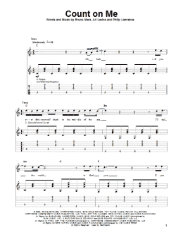 page one of Count On Me (Guitar Tab (Single Guitar))