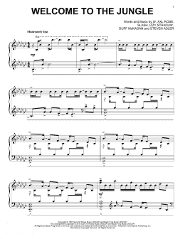 page one of Welcome To The Jungle (Piano Solo)