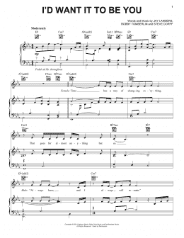 page one of I'd Want It To Be You (Piano, Vocal & Guitar Chords (Right-Hand Melody))