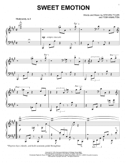 page one of Sweet Emotion (Piano Solo)