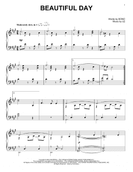 page one of Beautiful Day (Piano Solo)