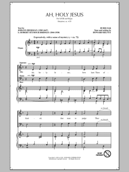page one of Ah, Holy Jesus (SATB Choir)