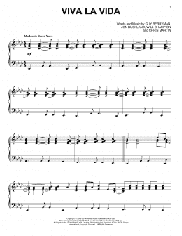 page one of Viva La Vida (Piano Solo)
