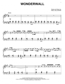 page one of Wonderwall (Piano Solo)