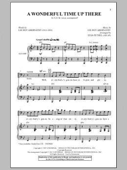 page one of A Wonderful Time Up There (Everybody's Gonna Have A Wonderful Time Up There) (SATB Choir)
