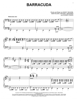 page one of Barracuda (Piano Solo)
