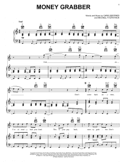 page one of Money Grabber (Piano, Vocal & Guitar Chords (Right-Hand Melody))
