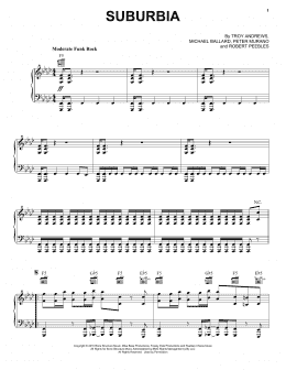 page one of Suburbia (Piano, Vocal & Guitar Chords (Right-Hand Melody))