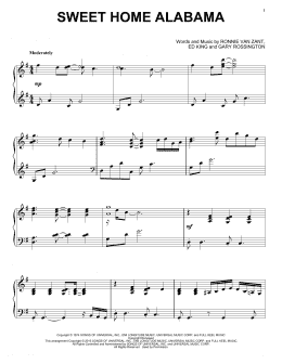 page one of Sweet Home Alabama (Piano Solo)
