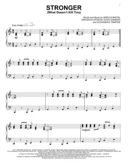 page one of Stronger (What Doesn't Kill You) (Piano Solo)