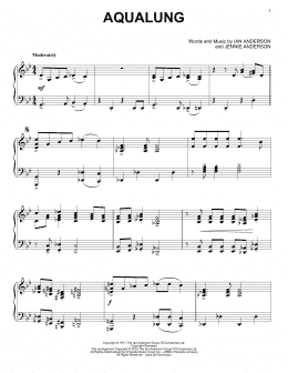 page one of Aqualung (Piano Solo)
