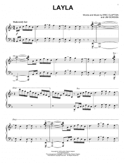 page one of Layla (Piano Solo)
