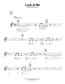 page one of Look At Me (Ukulele)