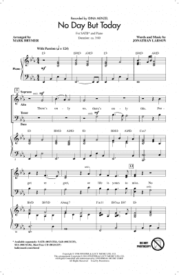 page one of No Day But Today (SATB Choir)