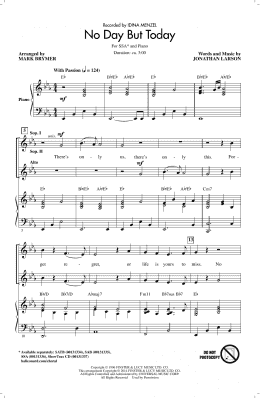 page one of No Day But Today (SSA Choir)