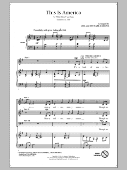 page one of This Is America (3-Part Mixed Choir)
