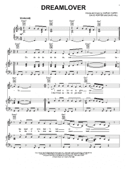 page one of Dreamlover (Piano, Vocal & Guitar Chords (Right-Hand Melody))