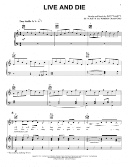 page one of Live And Die (Piano, Vocal & Guitar Chords (Right-Hand Melody))