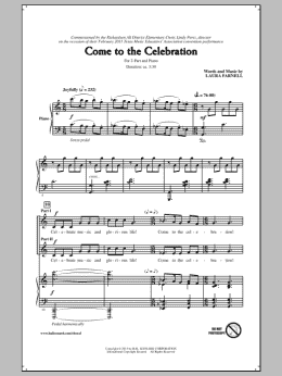 page one of Come To The Celebration (2-Part Choir)