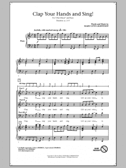 page one of Clap Your Hands And Sing! (3-Part Mixed Choir)