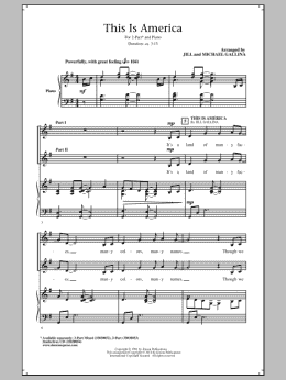 page one of This Is America (2-Part Choir)
