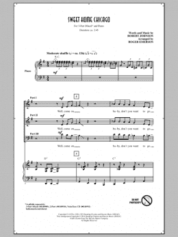 page one of Sweet Home Chicago (3-Part Mixed Choir)