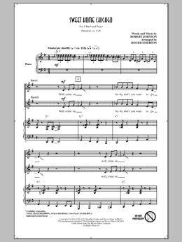 page one of Sweet Home Chicago (2-Part Choir)