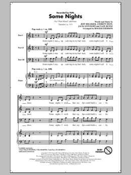 page one of Some Nights (3-Part Mixed Choir)