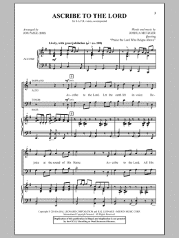 page one of Ascribe To The Lord (SATB Choir)