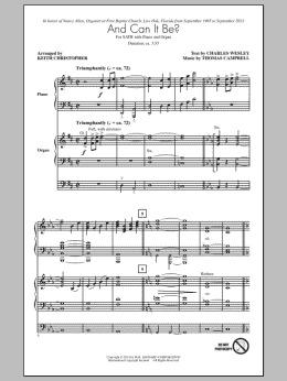 page one of And Can It Be? (SATB Choir)