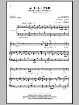 page one of At The River (Shall We Gather At The River) (SATB Choir)