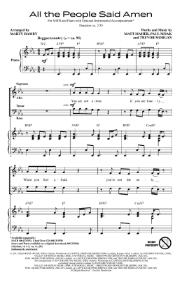 page one of All The People Said Amen (SATB Choir)