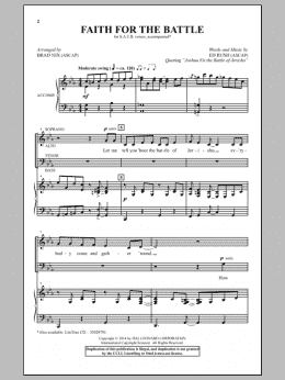 page one of Faith For The Battle (SATB Choir)