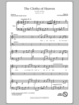 page one of The Cloths Of Heaven (3-Part Mixed Choir)