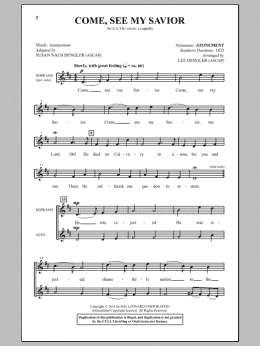 page one of Come, See My Savior (SATB Choir)