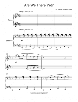 page one of Are We There Yet? (Piano Duet)