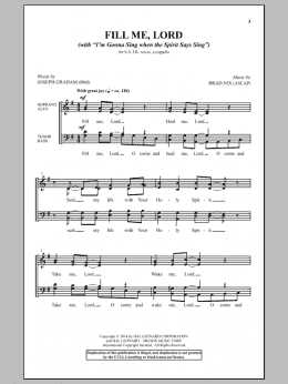 page one of Fill Me, Lord (With "I'm Gonna Sing When The Spirit Says Sing") (SATB Choir)