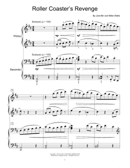 page one of Roller Coaster's Revenge (Piano Duet)