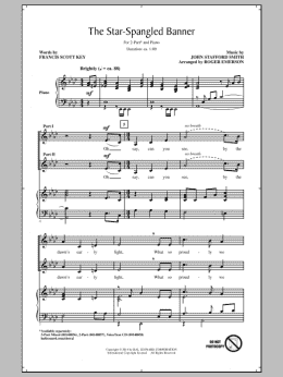 page one of The Star Spangled Banner (arr. Roger Emerson) (2-Part Choir)