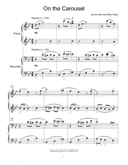 page one of On The Carousel (Piano Duet)